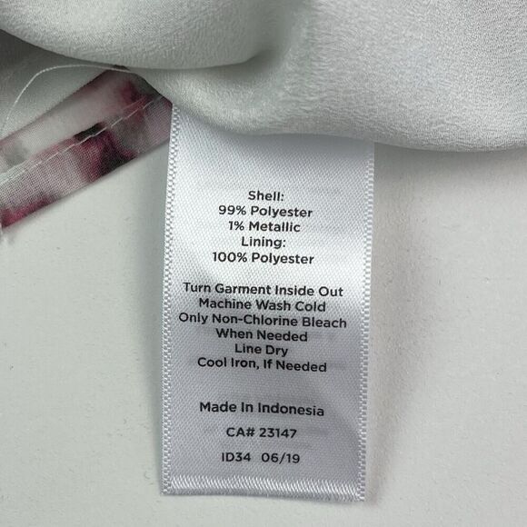 Talbots Leopard Print Metallic Top 2X Gray Pink Blouse Fairy Feminine Dressy - Picture 11 of 11